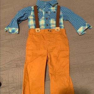 Cat & Jack 6-9mo suspender outfit